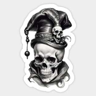 Jester Skull 1 Sticker